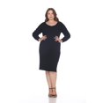 thumbnail image 3 of White Mark Women's Plus Size Destiny Sweater Dress, 3 of 5