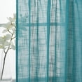 thumbnail image 5 of 3 Piece Linen Semi Sheer Kitchen Window Treatment Curtain Tiers and Valance Set, 5 of 7