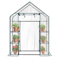 thumbnail image 3 of Ktaxon Mini Walk-in Greenhouse with PVC Cover, 4-Tier Indoor Outdoor Plant House for Garden Backyard, 56 x 29 x 77 Inches, Transparent, 3 of 10