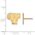 thumbnail image 2 of Sterling Silver w/ 14K Yellow Gold-Plated Official Licensed Collegiate Fordham University (FU) Small Post Earrings, 2 of 3