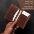 thumbnail image 4 of czcpp-Leather Credit Card Holder Wallet for Men and Women, Thin Bifold RFID Blocking Wallet, Slim Front Pocket Minimalist Wallet, Small Card Case, 4 of 4
