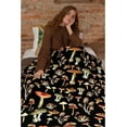 thumbnail image 4 of Blanket Vintage Mushroom Collage Soft Cozy Throw Lightweight Microplush Blankets for Couch Bed Sofa All Season Warm-60"x50" Twin for Teen, 4 of 6