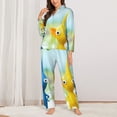 thumbnail image 3 of Lsque Pikmin Pattern Long Sleeve Pajama Set for Women - Soft 2-Piece Sleepwear and Loungewear Set with Pockets, Comfy Nightwear, 3 of 8