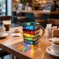 thumbnail image 4 of JIAHomeV Home Decor Literary Retro Painted Book Cup Hand Painted Literary Theme Hand Painted Mug Book Shape Coffee Cup Reading Lover Study Water Cup Yellow,10cm, 4 of 7