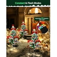 thumbnail image 5 of COCOBELA 2PCS Solar Christmas Trees Lights Outdoor Decor Waterproof, 40LED Small Metal Xmas Tree Pathway Lights, Garden Stake Lights Yard Decor with Snow 2 Modes for Path Lawn Patio, 5 of 7