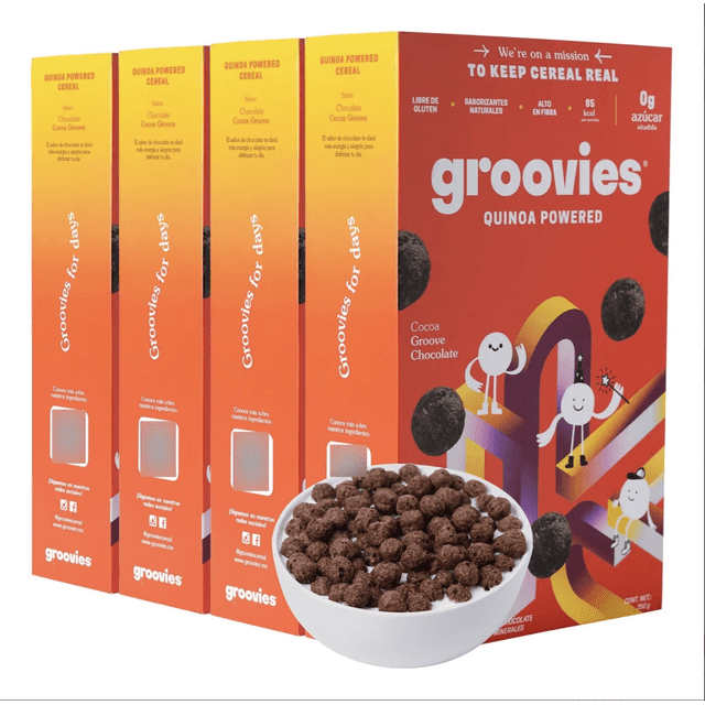Groovies | Pack X4 Cereal De Quinoa Inflada Cocoa Groove Chocolate 1 Kg