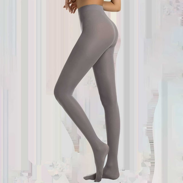 Collants Semi-Opaques pour Filles, Couleur Unie, Collants avec Pieds