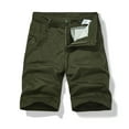 thumbnail image 2 of Sales Today YLSDY Cargo Hiking Shorts for Men Casual Button Zipper Elastic Waist Pants Lightweight Beach Shorts with Multi-Pocket Army Green S, 2 of 3