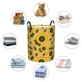 thumbnail image 6 of Daiia Bees and Sunflowers Round Laundry Basket with Handles Thickened Waterproof Circular hamper,Dirty Clothes Storage Basket for Bedroom,Bathroom,College Dorm-Small, 6 of 8