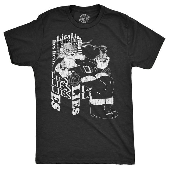 Mens Funny T Shirts Santas Throne Of Lies Sarcastic Christmas Graphic Novelty Tee for Men Graphic Tees