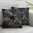 thumbnail image 3 of Polyester Throw Pillow Covers Pack of 1,Pillow Case Square Cushion Cases Farmhouse Modern Decorative Pillowcases for Sofa,Bed,CouchTyrannosaurus Rex in The Storm, 3 of 5