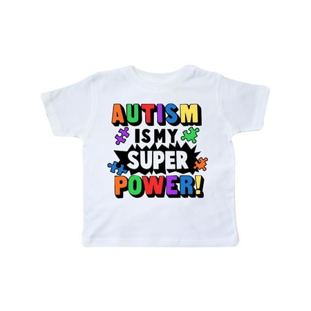 Autism is my Super Power with Puzzle Pieces Toddler T-Shirt