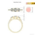 thumbnail image 4 of ANGARA Natural Unique Diamond Three Stone Engagement Ring in 14K Yellow Gold for Women (Size-4.8mm| Color-K| Clarity-I3) | April Birthstone, Anniversary, Jewelry Gift for Women | Natural Diamond Ring, 4 of 9