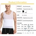thumbnail image 6 of VASLANDA Men Body Shaper Slimming Vest Compression Shirts Tummy Control Tank Top Belly Slimmer Underwear, 6 of 7
