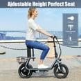 thumbnail image 5 of SANOPY Peak 500W Electric Scooters for Adults, 14" Fat Tire, 187 Wh Battery, 12 Miles Range, 20MPH Top Speed, Foldable Electric Scooter with Seat,Gray, 5 of 8