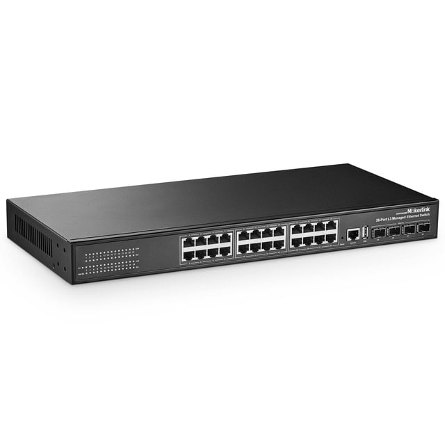 Switch MokerLink de 28 puertos gestionado por Gigabit de 24 puertos GE 4 x 10G