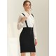 thumbnail image 2 of Falda de Tubo Allegra K con Tirantes de Cintura Alta Negro XS, 2 of 5