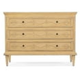 thumbnail image 3 of Bowery Hill Contemporary Three-Drawer Wood Accent Chest in Yellow Ochre, 3 of 4