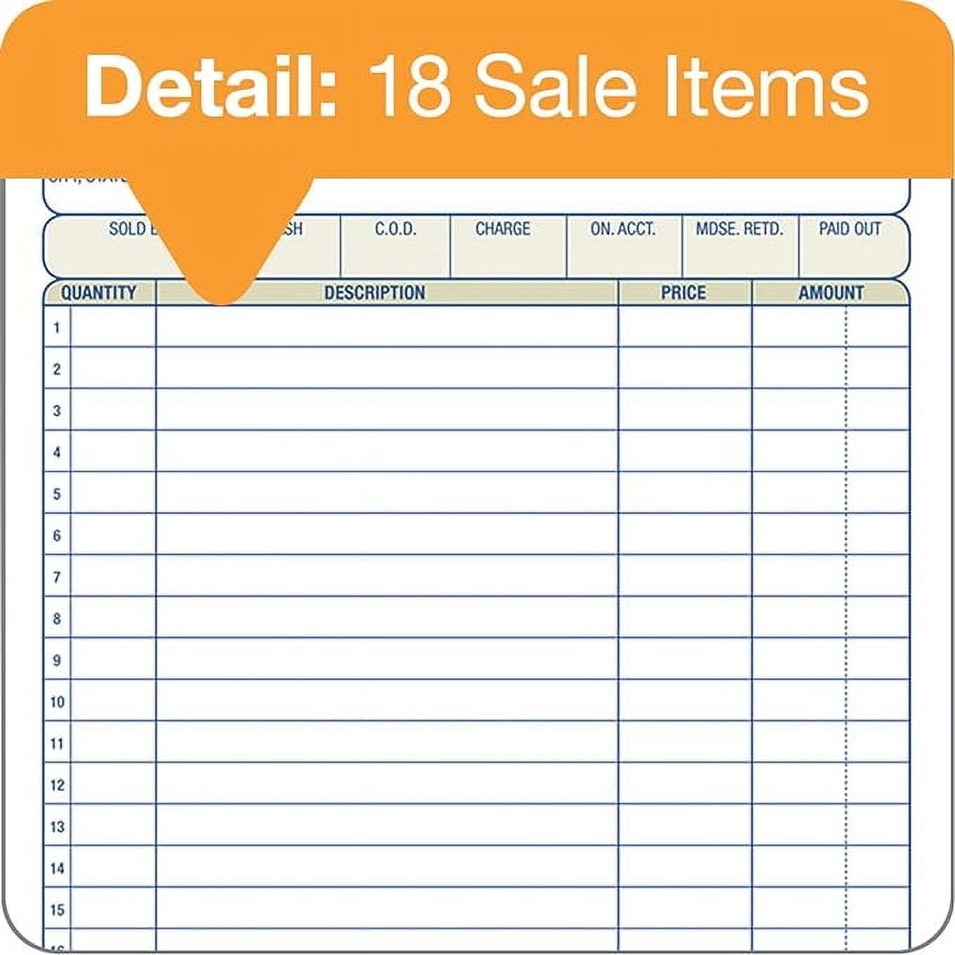 Adams Sales Order Book, 2 - Part, Carbonless, 5-9/16" x 8-7/16", 10 Book per Pack