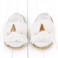 thumbnail image 3 of Girls Sandals Toddler, Faux Fur Slides with Elastic Back Strap Flats Shoes for Kids, 3 of 5