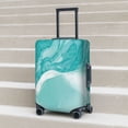 thumbnail image 2 of Lsque Teal Turquoise 1 Printed Luggage Cover, Travel Luggage Protector,Scratch and Dirt Resistant, Fits 18-32 Inch Luggage - Large, 2 of 9