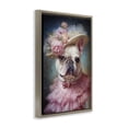 thumbnail image 3 of Stupell Industries Feminine Victorian Frenchie Brown Framed Floater Canvas Wall Art design by Wumples, 25 x 17, 3 of 9