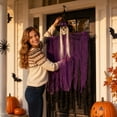 thumbnail image 6 of 1 Pcs Hanging Halloween Skeleton Ghosts Outdoor Decoration, Grim Reapers for Best Halloween Outdoor Decorations, Haunteds House Prop, Party Supplies (Purple), 6 of 8