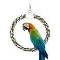 thumbnail image 3 of Creative Parrot Cotton Rope Toy Bird Cage Hanging Bite Toy Funny Playing Toy Cotton Rope Swing Parrot Supplies (15cm Diameter), 3 of 7