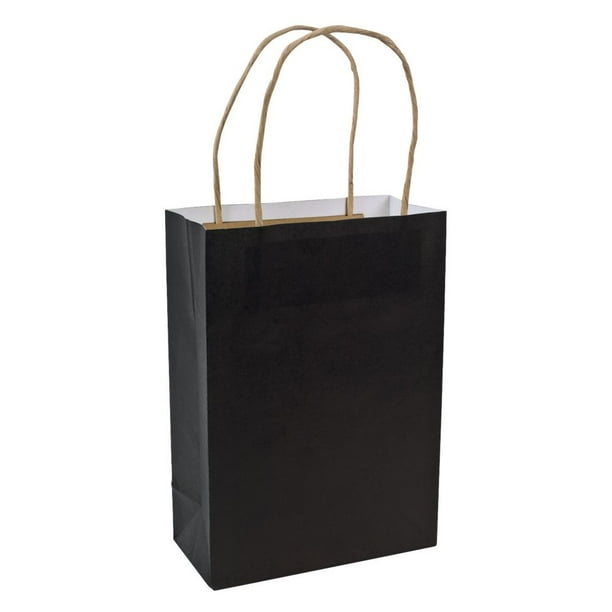 Medium Black Kraft Paper Gift Bags