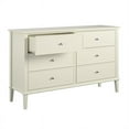 thumbnail image 2 of BOWERY HILL Mid Century 55.3" W 6 Drawer Double Bedroom Dresser in Soft White, 2 of 7