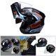 thumbnail image 4 of Casco modular para motocicleta, doble visera, protector solar, cara abierta, doble ventilación, ligero, aerodinámico, todoterreno para hombres y - Negro Macarena Timón de la motocicleta, 4 of 8
