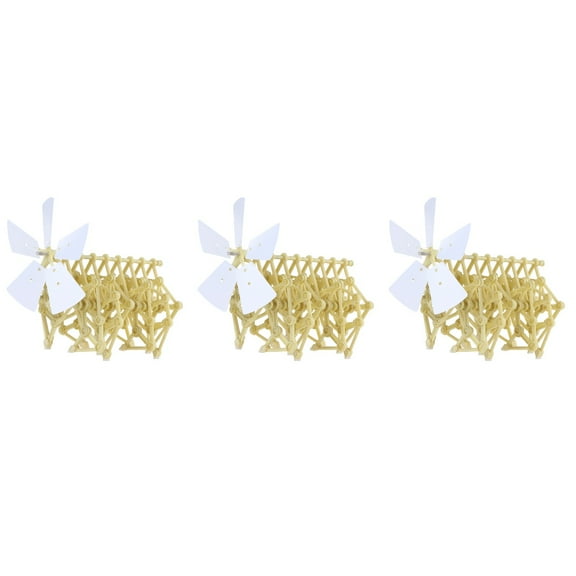 3pcs Funny Wind-powered Animaris Ordis Parvus Strandbeest Model Robot DIY Assembly Walker Educational Toy Kit