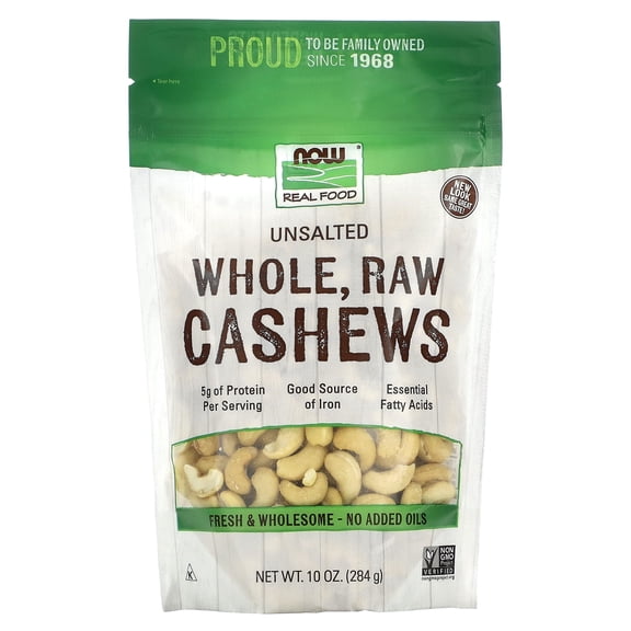 NOW Foods Cashews Raw 10 Oz