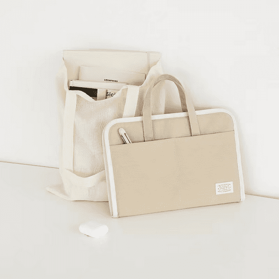 Women Laptop Sleeve Handbag 11 12 13 Inch for Macbook Air 13.3 for ipad 10.2 10.5 Pro 11 12.9 Air4 10.9 Mini 456 Asus Notebook Bag (Beige,9.7 11 12 inch)