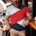 thumbnail image 4 of Ceisia Men's Summer Casual Diagonal Color Block Mesh Short Sleeve Lapel Shirt Multicolor XXXXL Gifts, 4 of 7