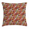 thumbnail image 1 of Chocolate Throw Pillow Cushion Cover, Colorful Yummy Donuts Pastry Goods Baked Delicious Tastes Sweet Dessert Menu Art, Decorative Square Accent Pillow Case, 18 X 18 Inches, Multicolor, by Ambesonne, 1 of 2