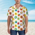 thumbnail image 6 of Picia Cartoon Flowers Gentle Cotton Regular Fit Short Sleeve Casual Hawaiian Shirt for Men-XX-Large, 6 of 9
