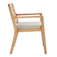 thumbnail image 2 of Modway Portsmouth Karri Wood Outdoor Patio Dining Armchair in Natural Taupe, 2 of 6