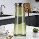 thumbnail image 5 of Jarra de agua fría a rayas acrílicas de plástico PC con tapa de acero inoxidable, gris marrón transparente, resistente al calor 1000ml 1200ml 1500ml para zumo de té helado, 5 of 6