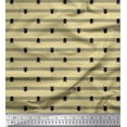 thumbnail image 1 of Soimoi Beige Cotton Duck Fabric Stripe & Beetles Insects Print Fabric by the Yard 56 Inch Wide, 1 of 1