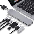 thumbnail image 1 of Adaptador USB C Hub HyperDrive Mac multipuerto para MacBook, gris, 1 of 7
