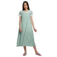 thumbnail image 1 of Moomaya Robe de Nuit à Manches Courtes Imprimée pour Femmes en Coton, 1 of 5