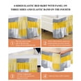 thumbnail image 6 of Yellow Grey Oil Painting Bed Skirt California King Size 16 Inch Drop, Modern Art Ombre Watercolor Wrap Around Dust Ruffle Bedskirts, Wrinkle & Fade Resistant Easy Fit Bedskirt with Adjustable Elastic, 6 of 8