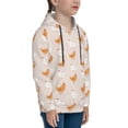 thumbnail image 3 of Salouo Funny Chicken Pattern Hoodie Sweatshirt for Youth, Fall Pullover Hoodie Sweatshirt Long-Sleeve Pullover Hooded Sweatshirt-Small, 3 of 6
