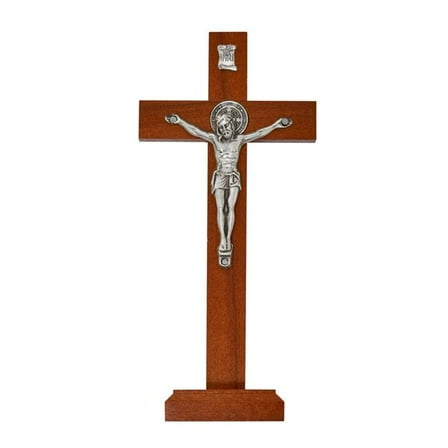 Mcvan 35-32 7 in. St. Benedict Brown Standing Crucifix Bagged