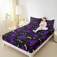 thumbnail image 4 of Feelyou Motorcycle Sport Boys Bed Sheets, Purple Dirt Bike Lover King Sheets, Extreme Sports Sheet Set, Super Cozy Room Decor, 4 Pieces, 4 of 7