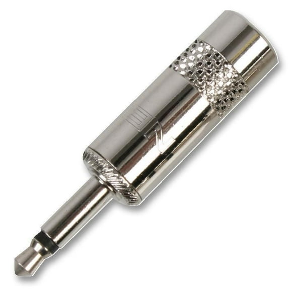 REAN - 2-Pole, 3.5mm Metal Jack Plug with Crimp Strain Relief
