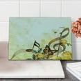 thumbnail image 2 of Music Cutting Board, Music Roses Romantic Antiquity Victorian Classic Bridal Floral Illustration, Decorative Tempered Glass Cutting and Serving Board, Small Size, Sepia and Yellow, by Ambesonne, 2 of 5