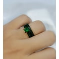 thumbnail image 7 of GYVAIN Black Gold Plated 1CT Green CZ Women Wedding Ring Sets Engagement Ring for Woman, 7 of 7