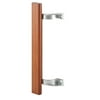 Patio door handle, Wood, Aluminum bracket, Adjustable Hole Centers